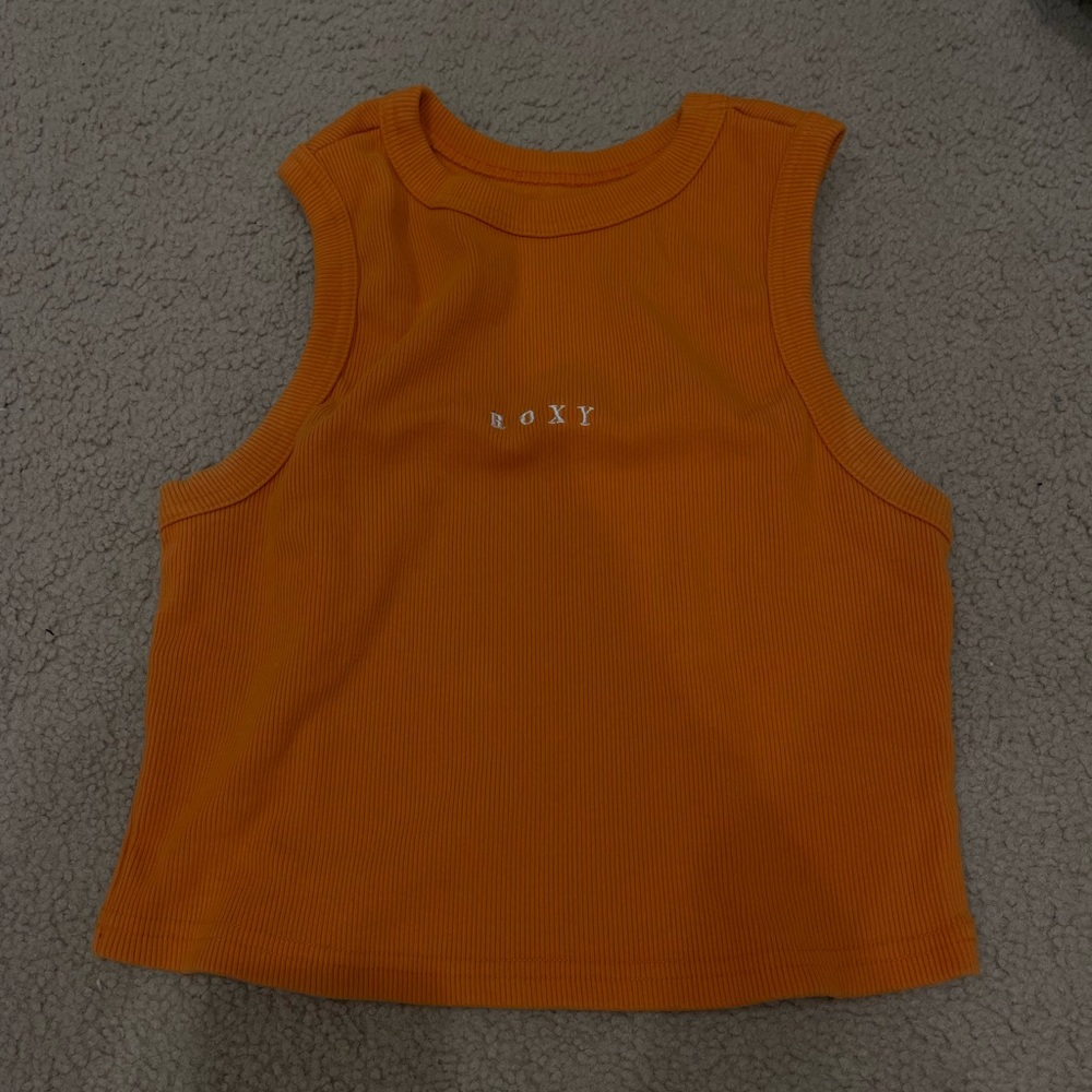 Roxy orange halter tank top